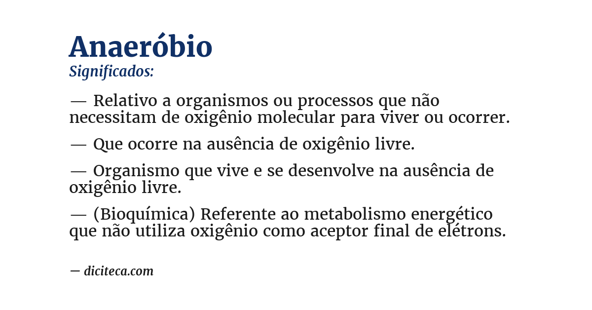 Significado de anaeróbio