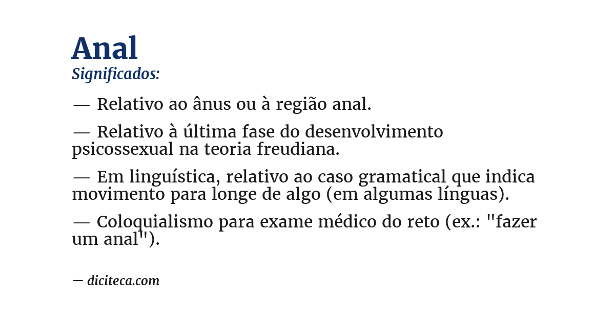 Significado de anal
