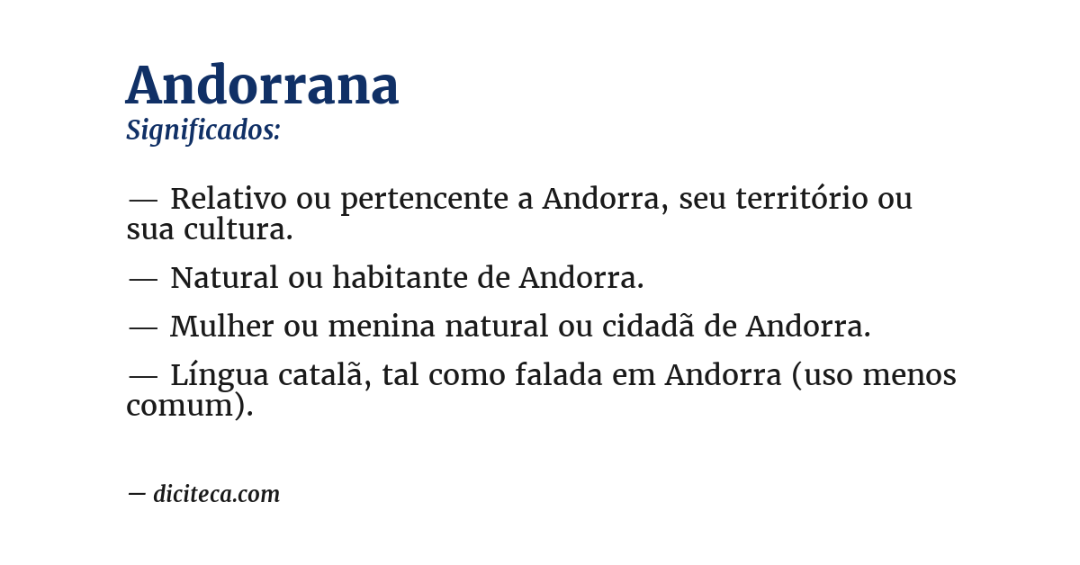 Significado de andorrana