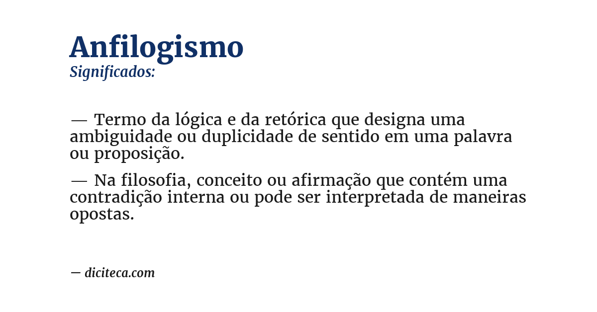 Significado de anfilogismo