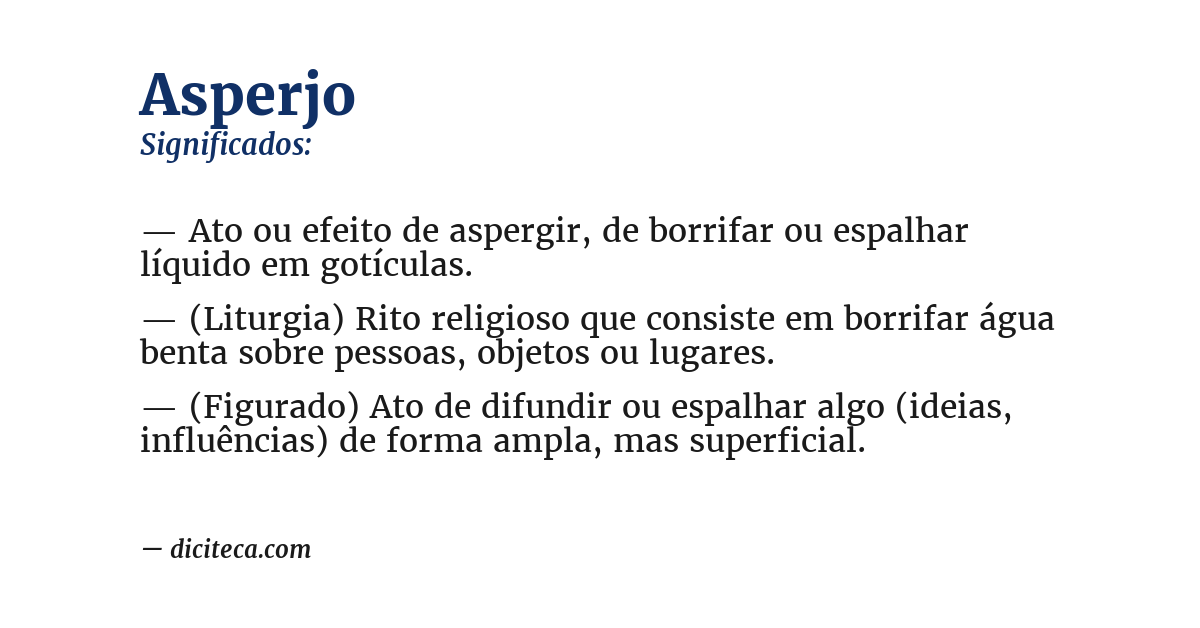 Significado de asperjo