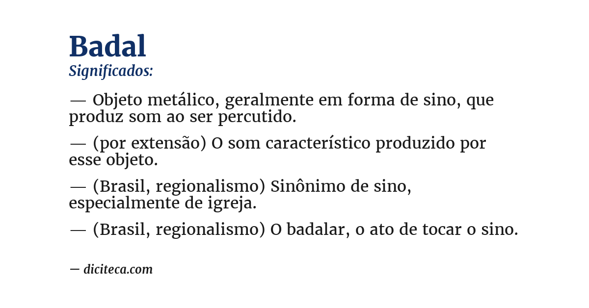 Significado de badal