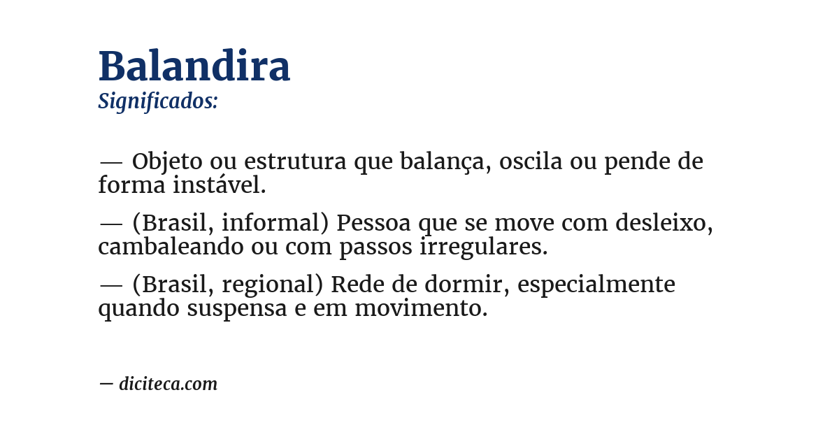 Significado de balandira