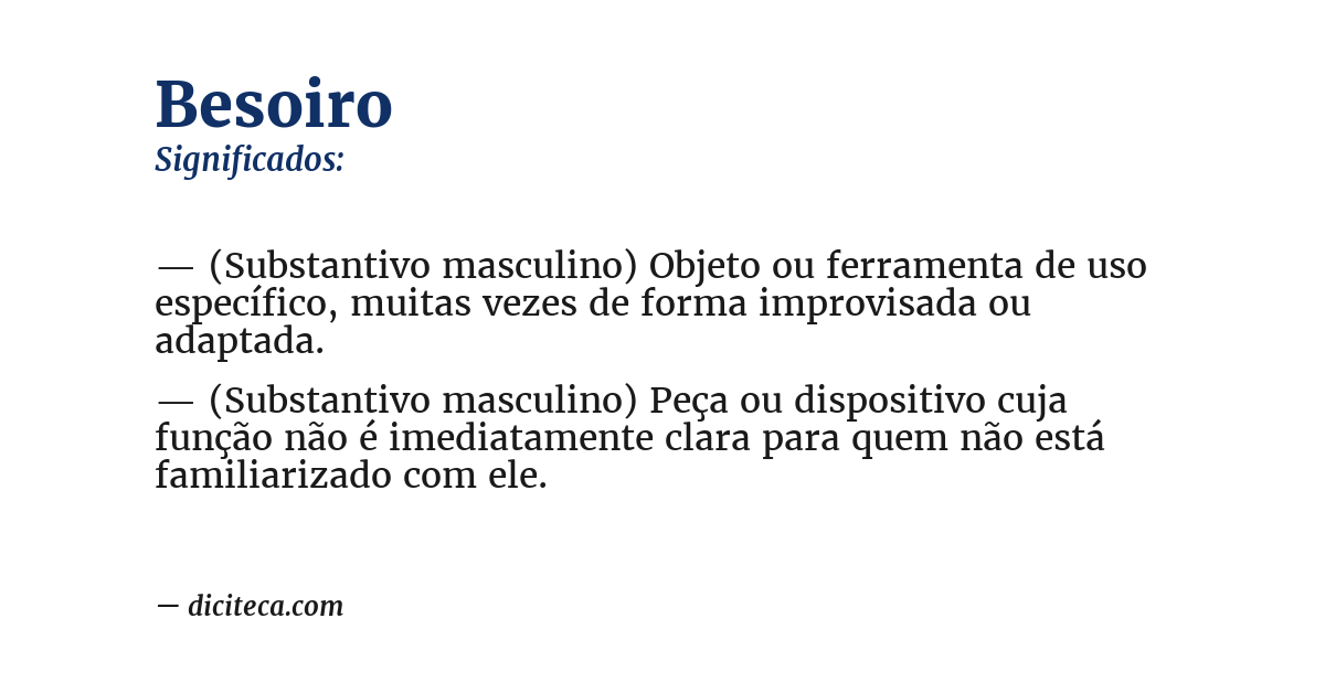Significado de besoiro