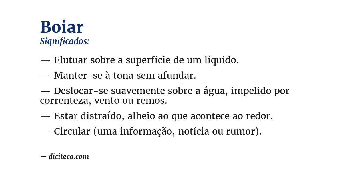 Significado de boiar