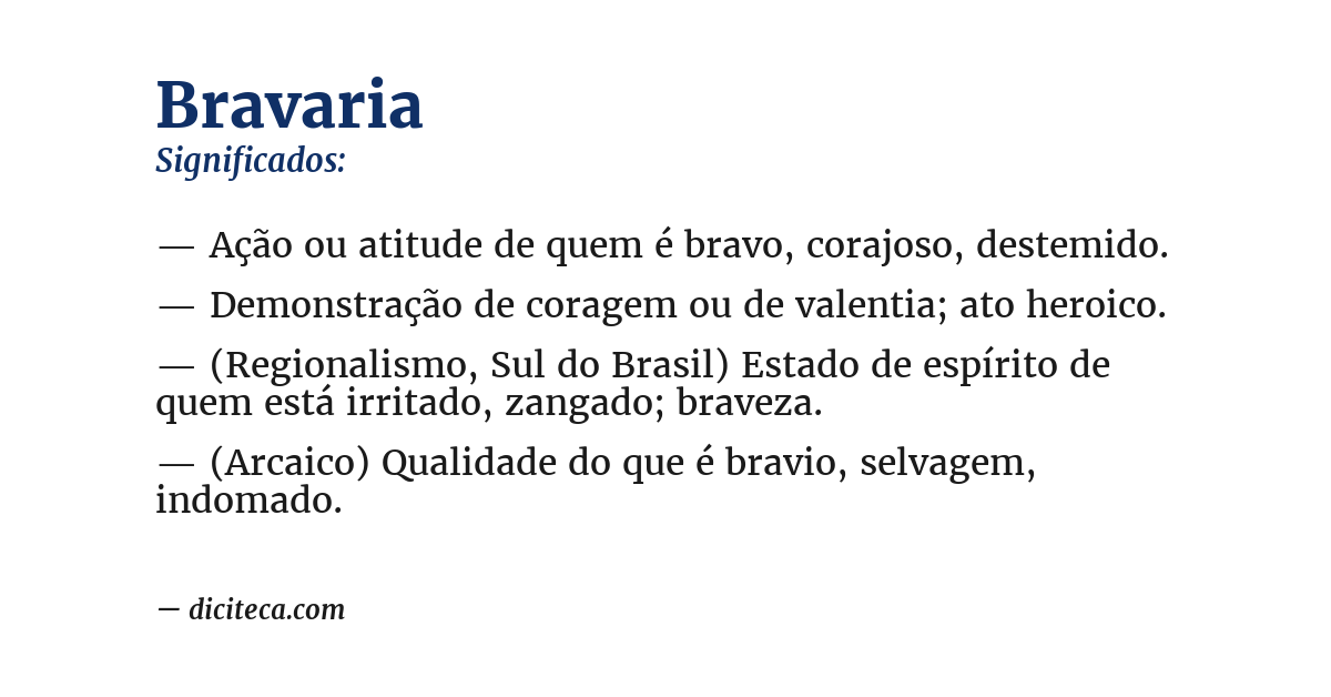 Significado de bravaria