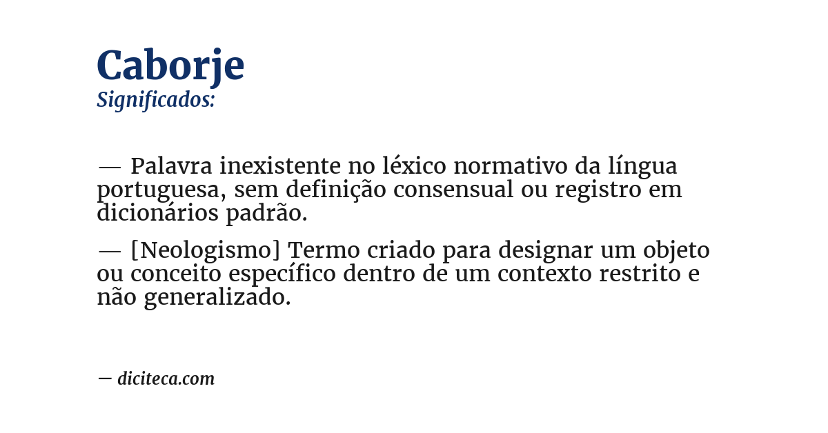 Significado de caborje