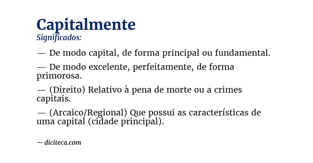 Significado de capitalmente