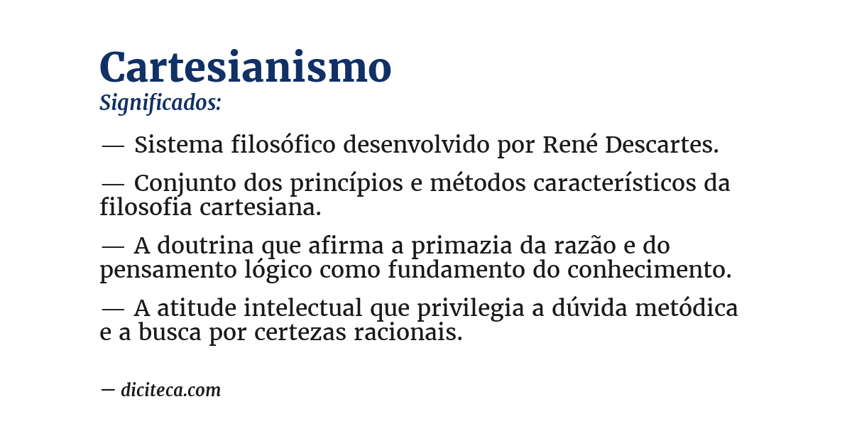 Significado de cartesianismo