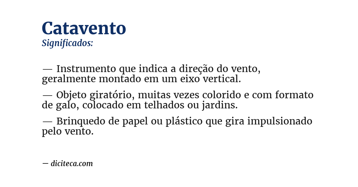 Significado de catavento