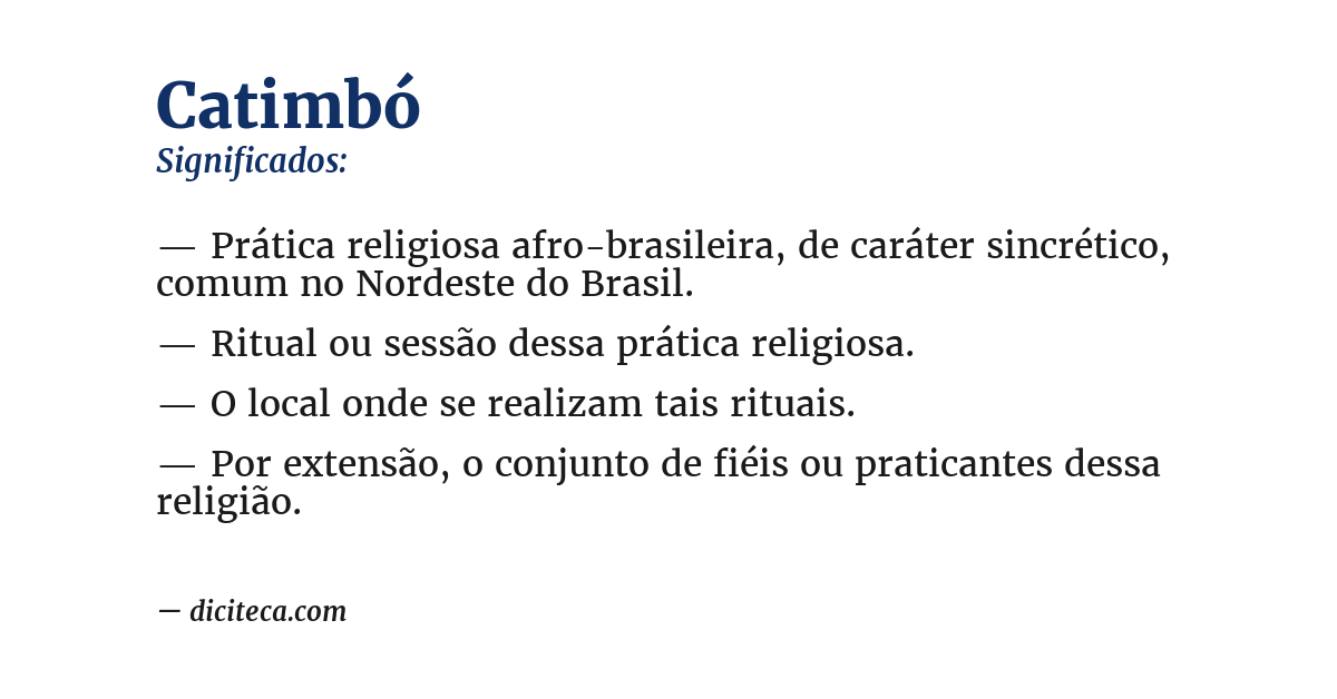 Significado de catimbó