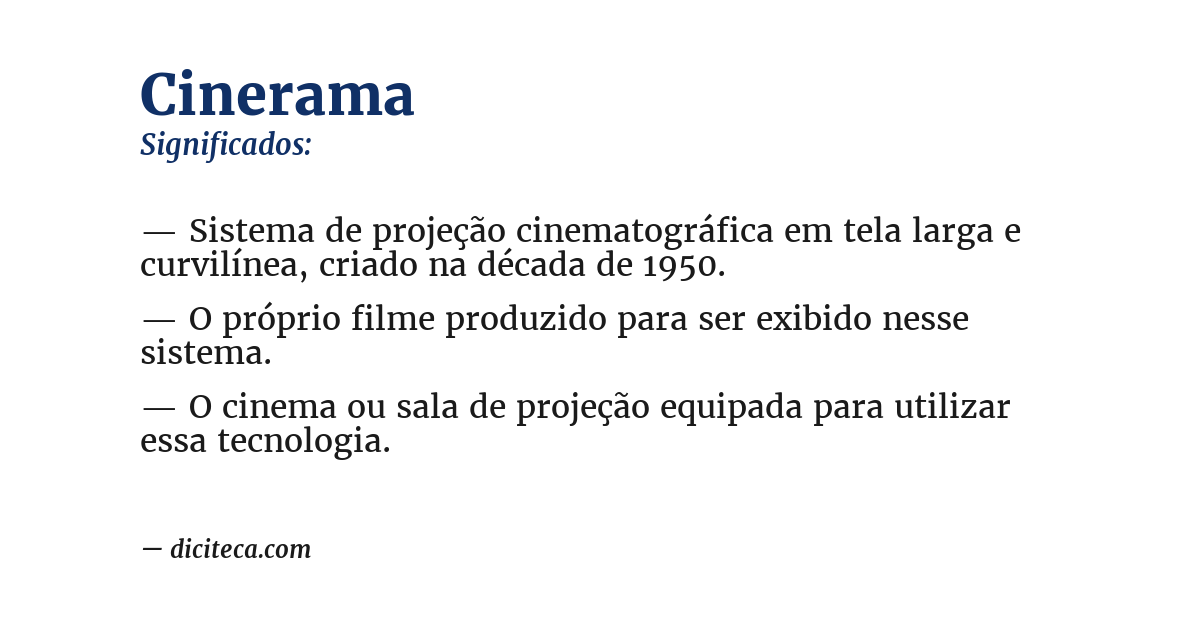 Significado de cinerama