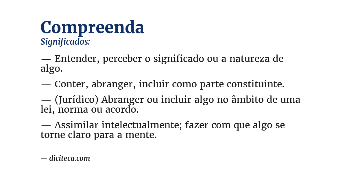 Significado de compreenda
