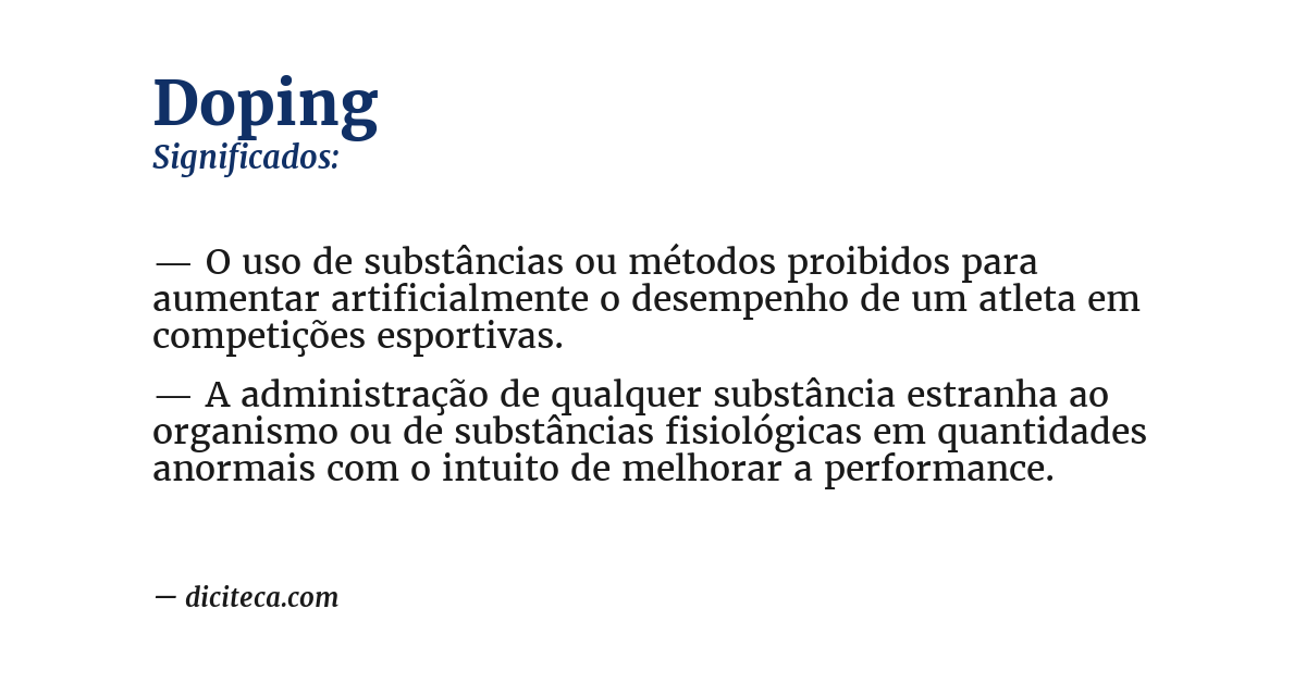 Significado de doping