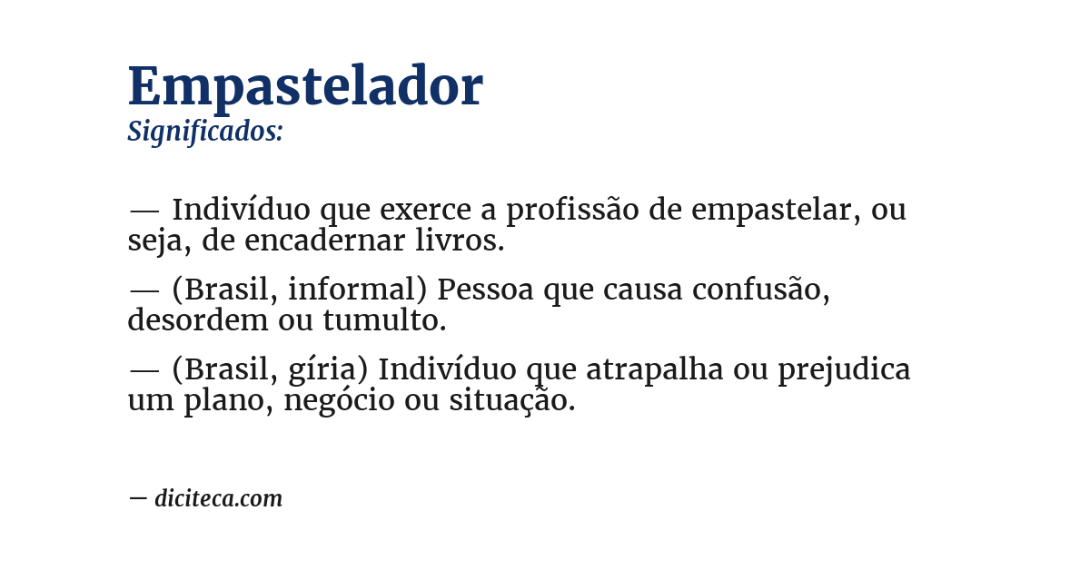 Significado de empastelador