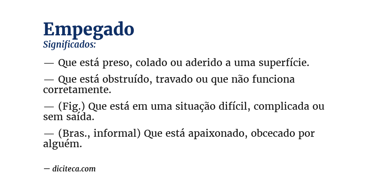 Significado de empegado
