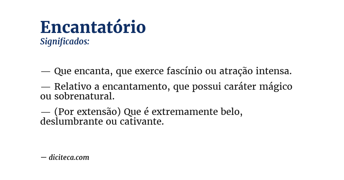 Significado de encantatório