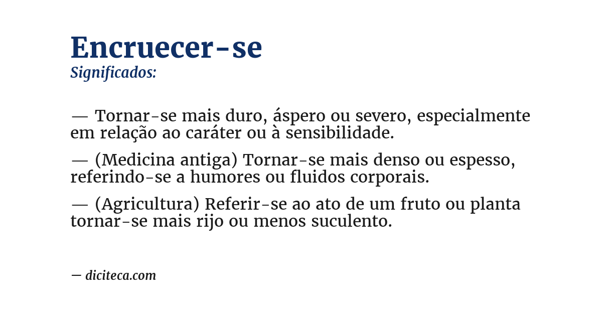 Significado de encruecer-se