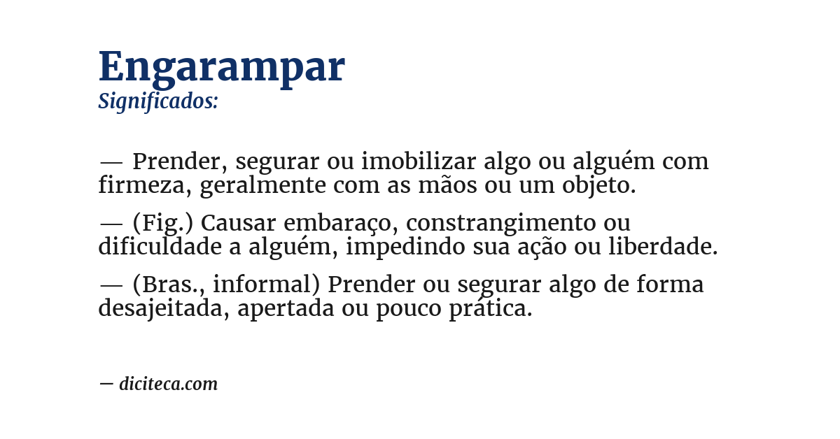 Significado de engarampar