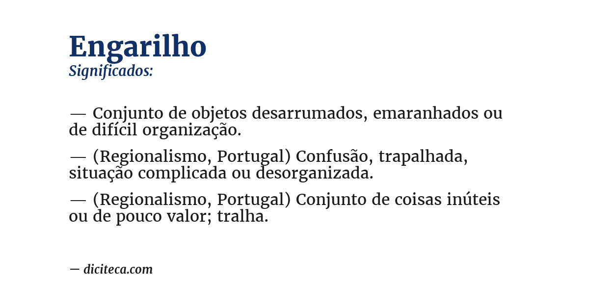 Significado de engarilho