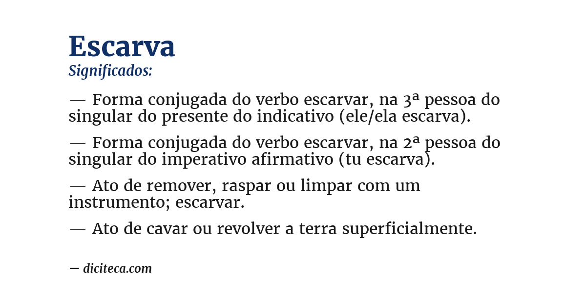 Significado de escarva