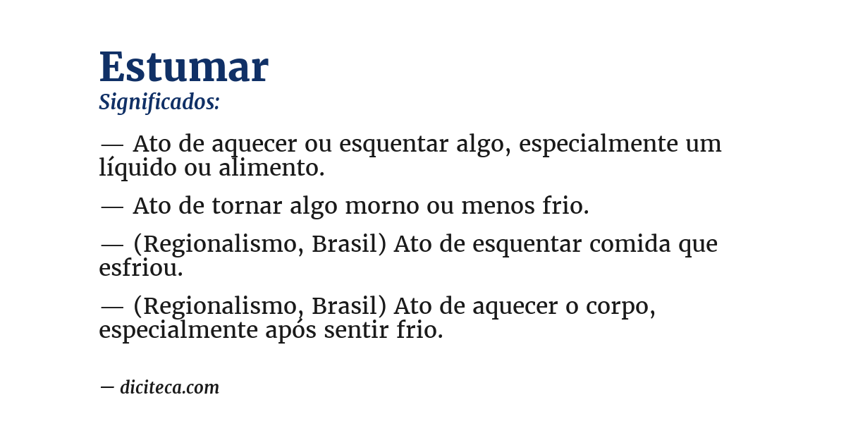 Significado de estumar