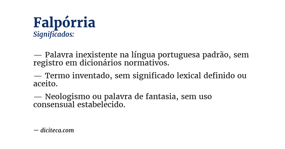 Significado de falpórria