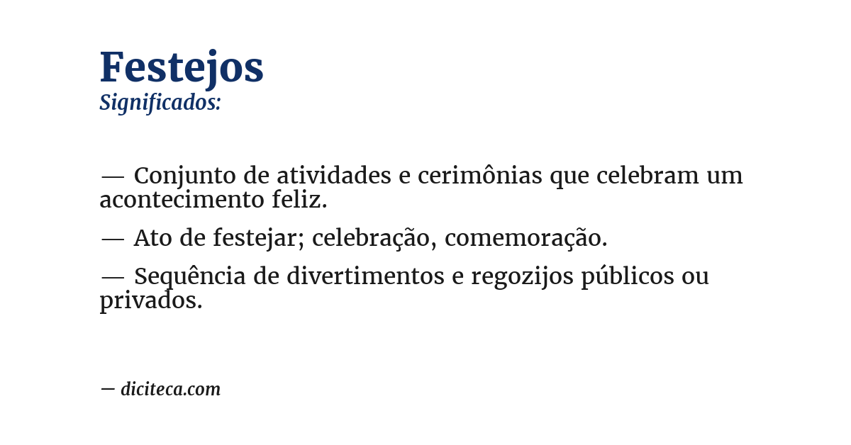 Significado de festejos