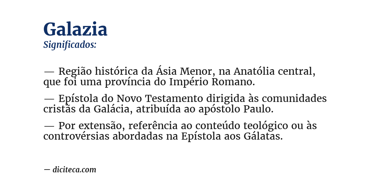 Significado de galazia