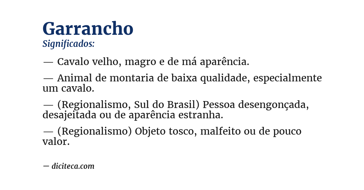 Significado de garrancho