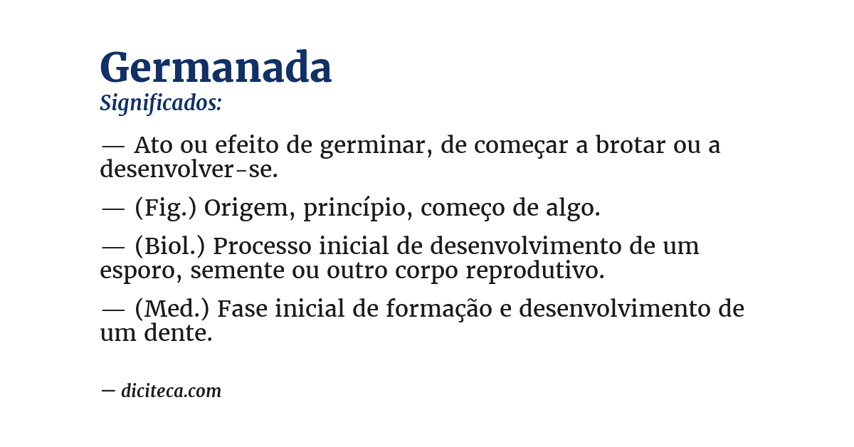 Significado de germanada
