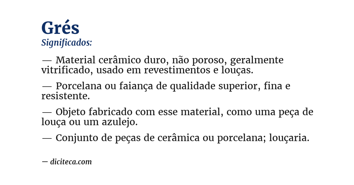 Significado de grés