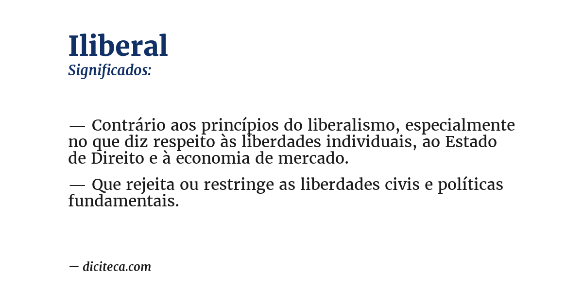 Significado de iliberal