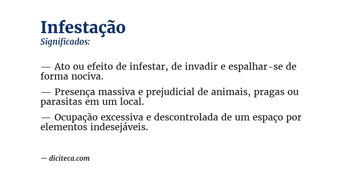 Significado de infestação