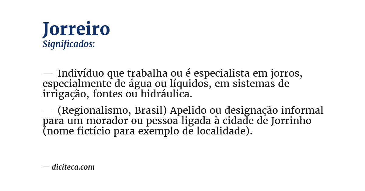 Significado de jorreiro