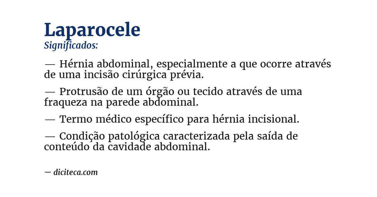 Significado de laparocele