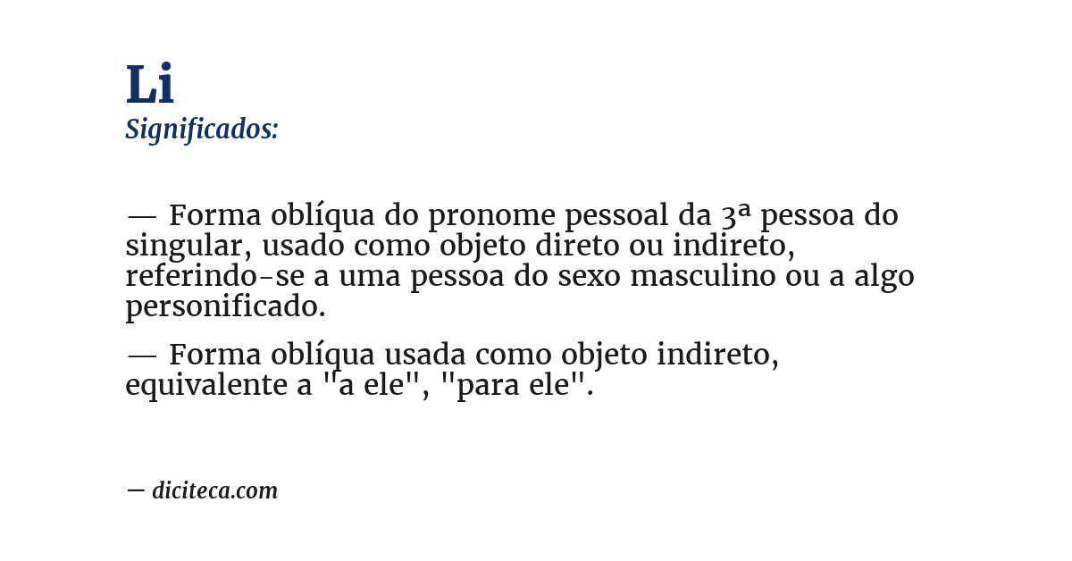 Significado de li