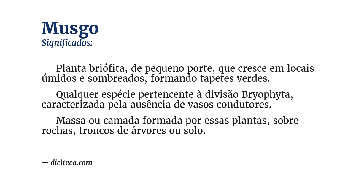 Significado de musgo
