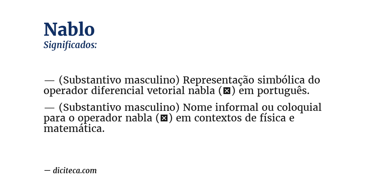 Significado de nablo