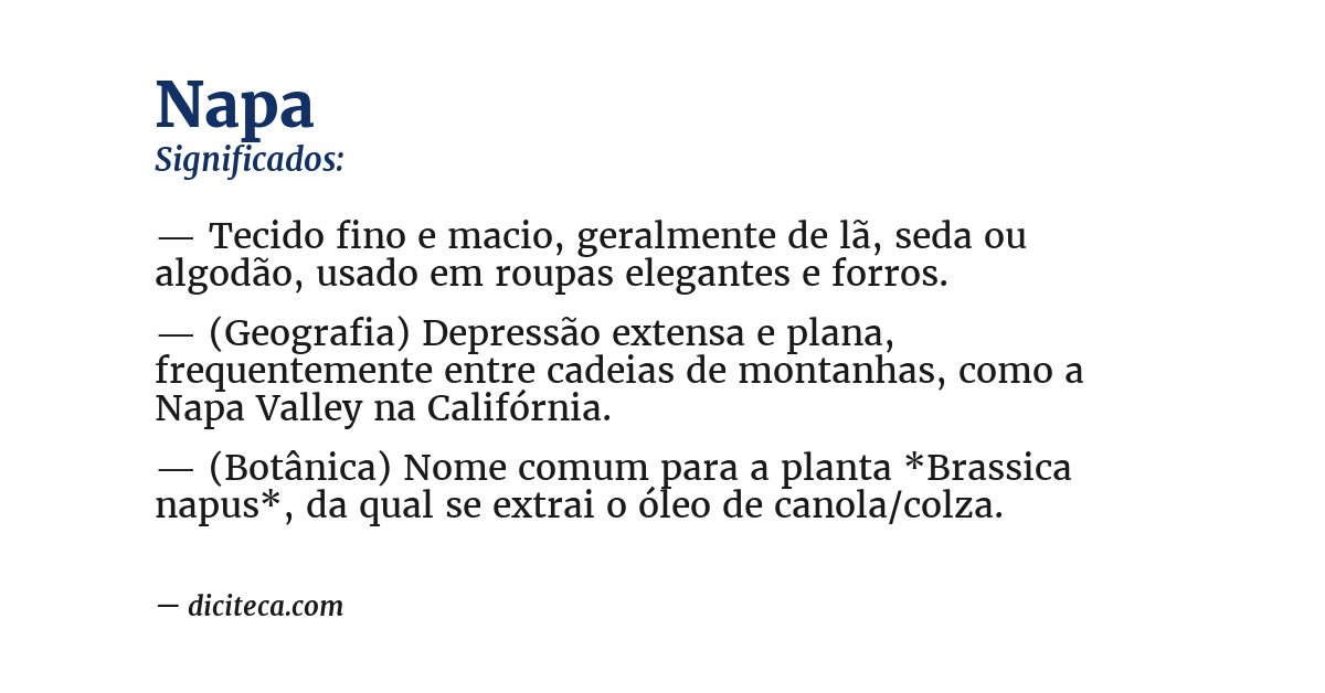 Significado de napa