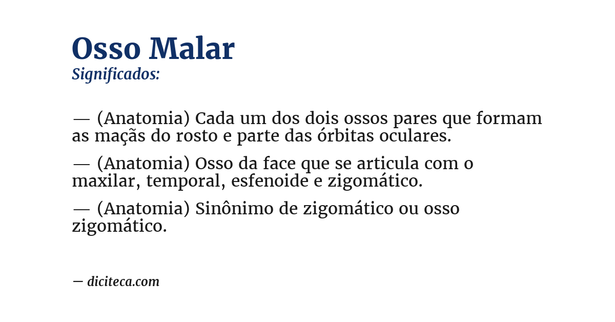 Significado de osso malar