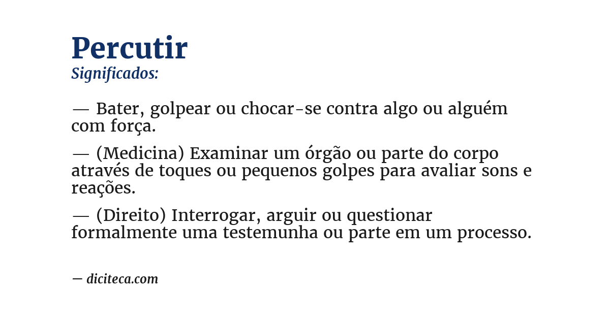 Significado de percutir