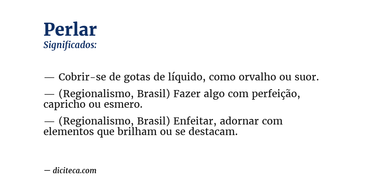 Significado de perlar