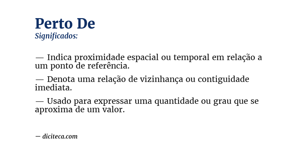 Significado de perto de