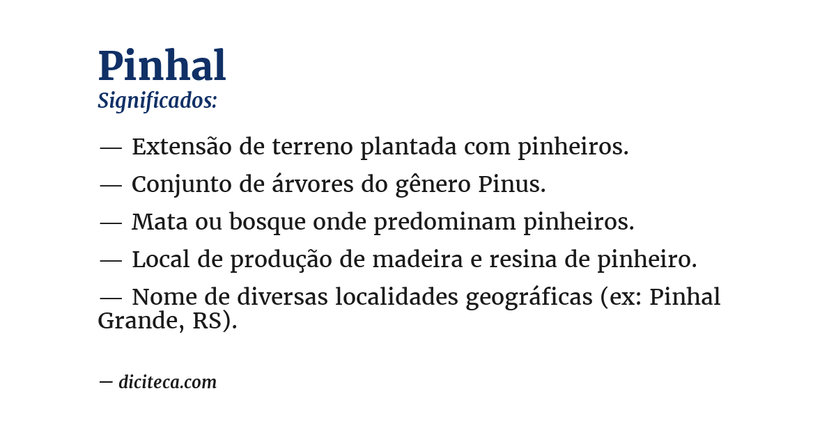 Significado de pinhal