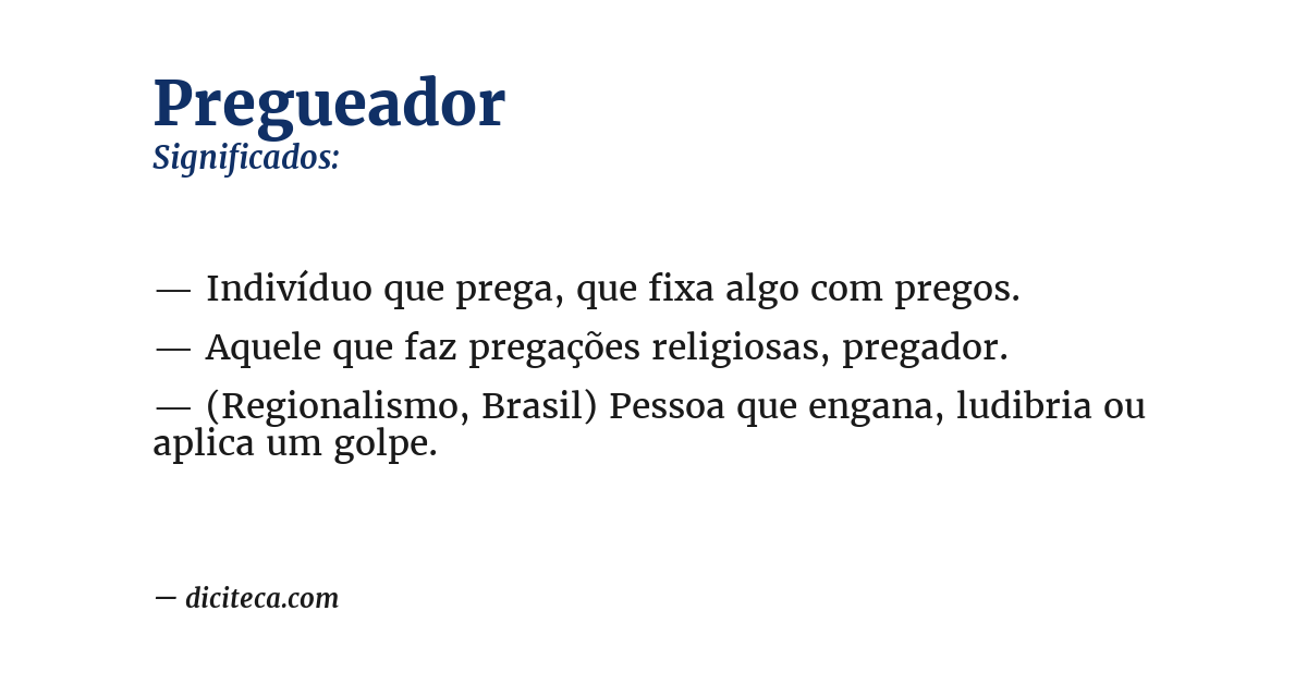 Significado de pregueador