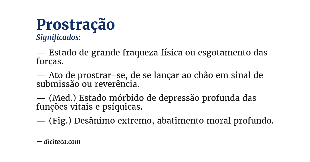 Significado de prostração