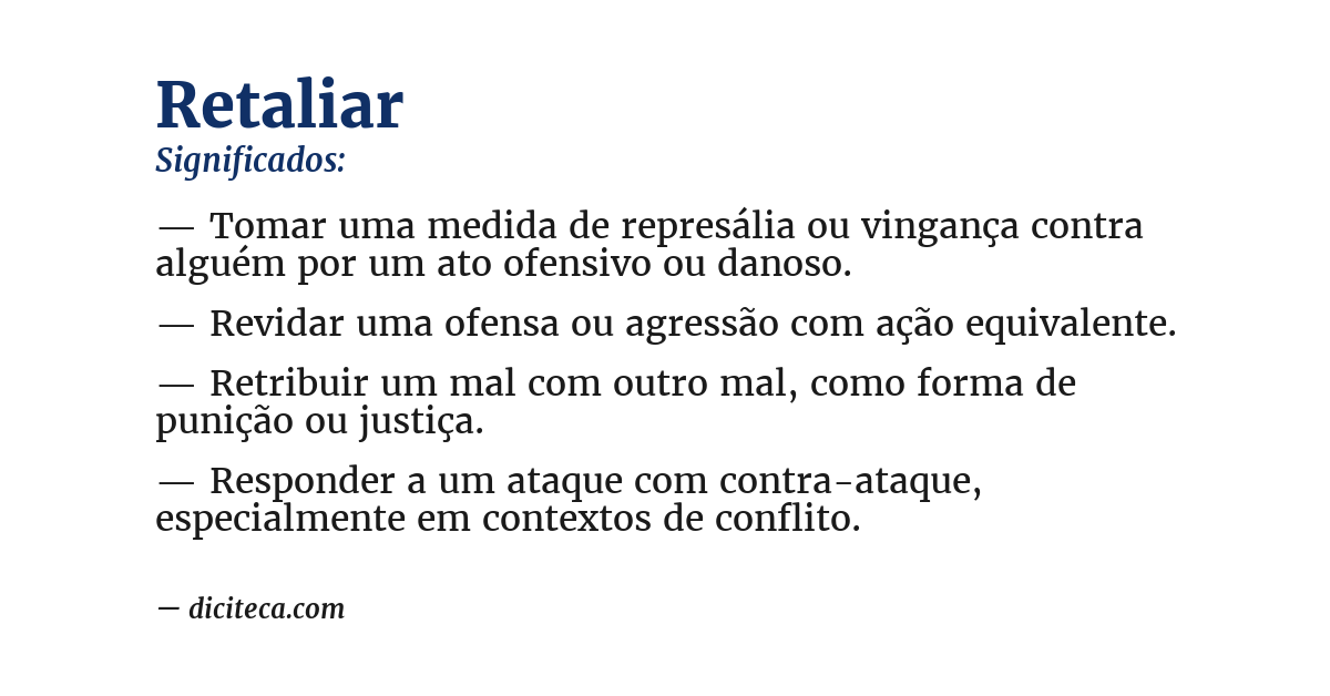 Significado de retaliar