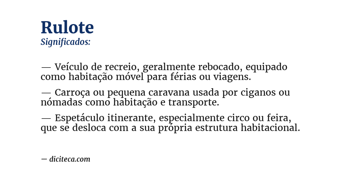 Significado de rulote