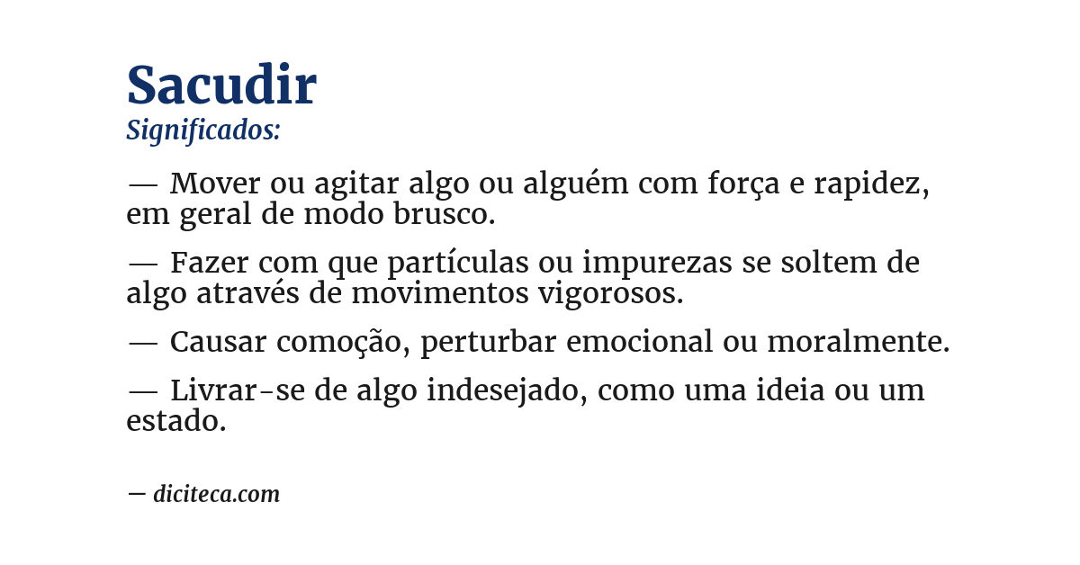 Significado de sacudir